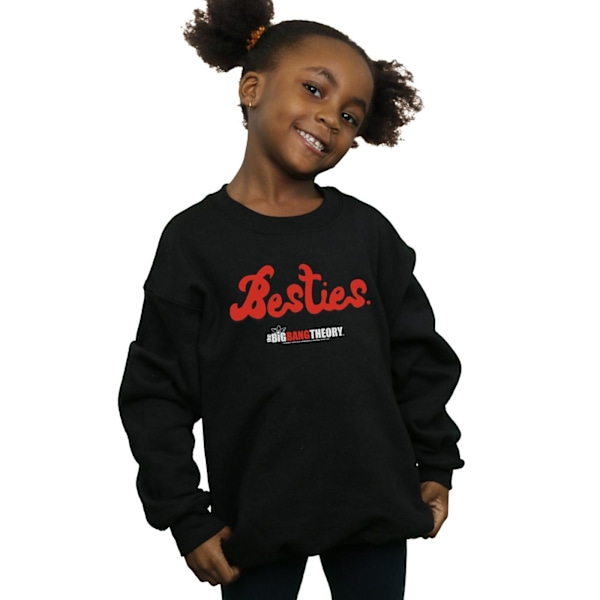 The Big Bang Theory Girls Besties Text Sweatshirt 5-6 år Bla Black 5-6 Years