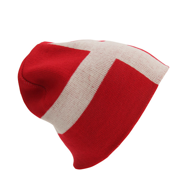 Unisex Danmark Flagg Design Vintermössa En Storlek Röd Red One Size