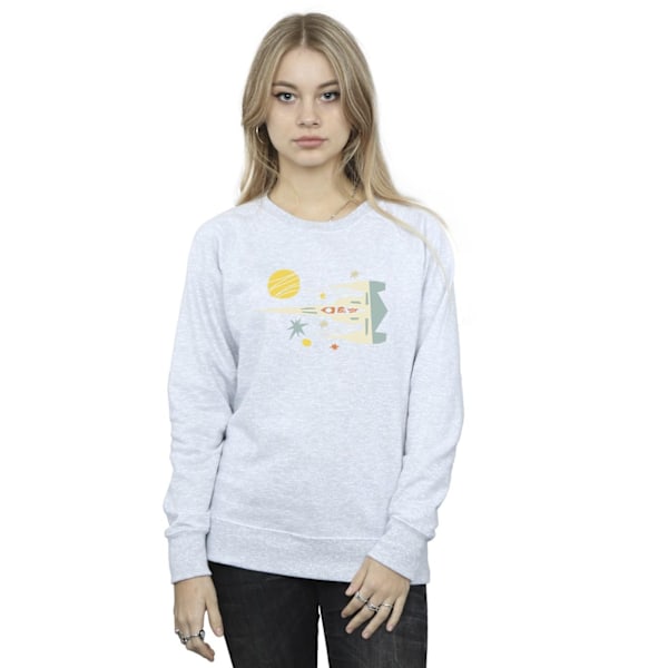 Star Wars Dam/Damer The Mandalorian Cutout Ship Sweatshirt Sports Grey L