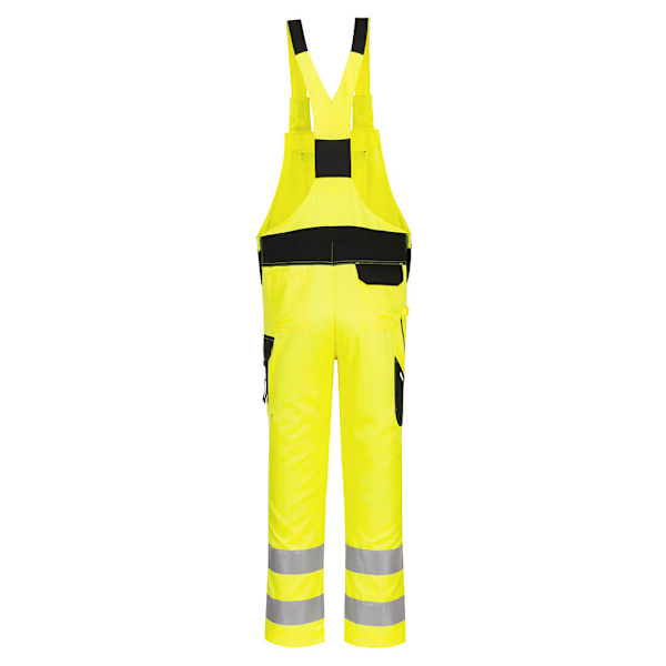 Portwest Herr PW2 Hi-Vis Bib And Brace Overall L Gul/Svart Yellow/Black L