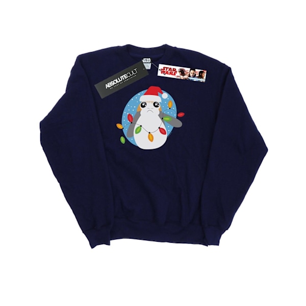 Star Wars Mens The Last Jedi Porg Julbelysning Sweatshirt S Navy Blue S