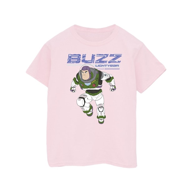 Disney Girls Lightyear Buzz Jump To Action Bomull T-shirt 7-8 år Baby Pink 7-8 Years