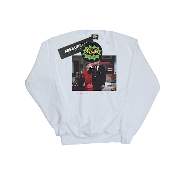 DC Comics Dam/Kvinnor Batman TV-serie Bruce & Dick Foto Sweatshirt White XL