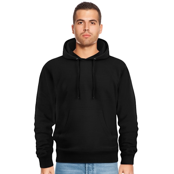 Casual Classics Herr Ringspun Bomull Hoodie 3XL Svart Black 3XL
