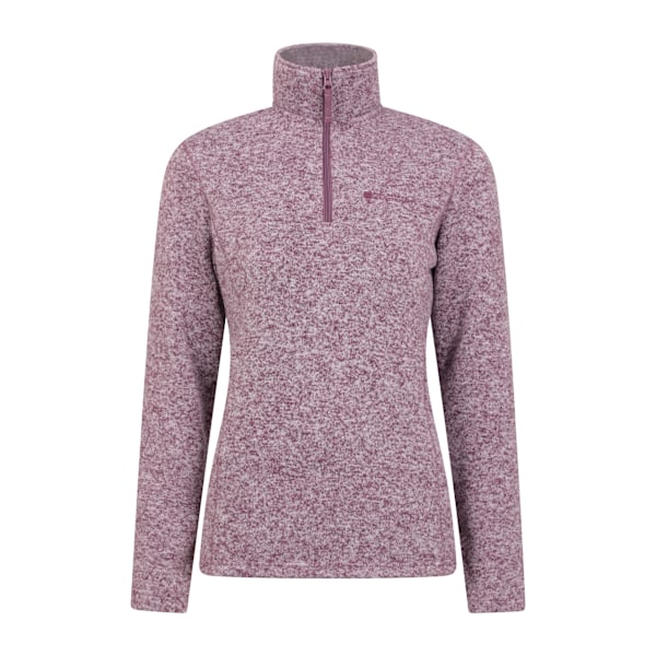 Mountain Warehouse Dam/Dam Idris Fleece Tröja med Halv Dragkedja Storlek 18 U Burgundy 18 UK