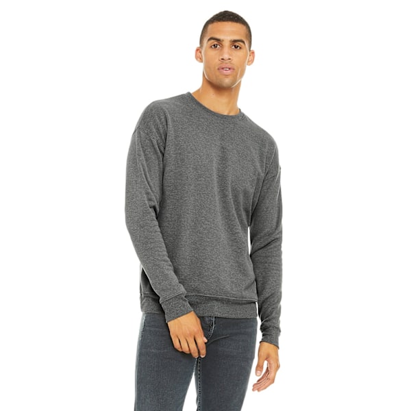 Bella + Canvas Unisex Drop Shoulder Sweatshirt M Deep He Deep Heather M