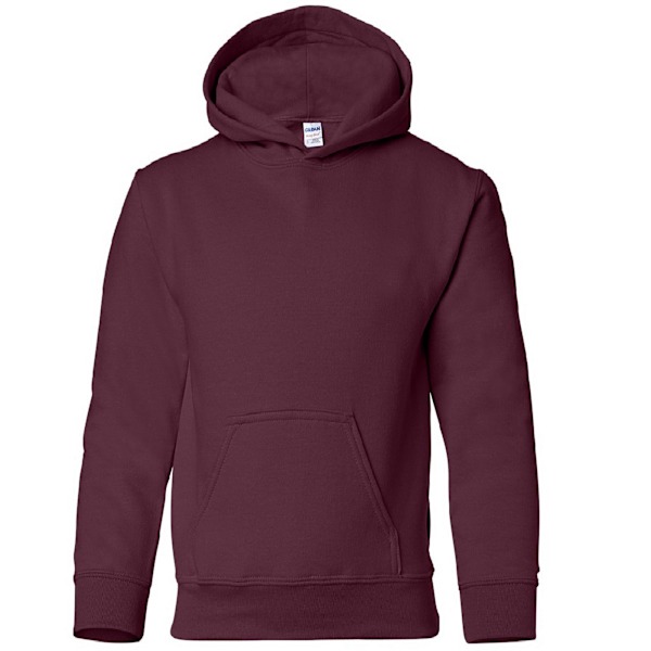 Gildan Heavy Blend Unisex Barn Hoodie / Huva Maroon XL