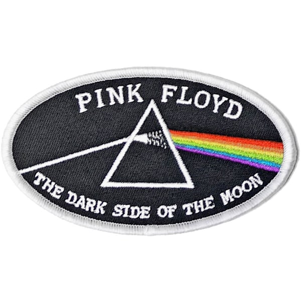 Pink Floyd Dark Side Of The Moon Oval Strykjärn På Patch En Storlek Bl Black/White One Size