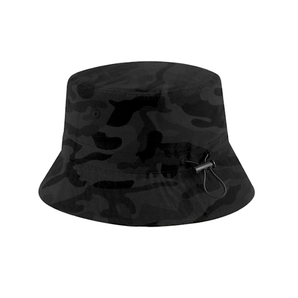 Beechfield Camo Polyester Recycled Bucket Hat S-M Midnight Midnight S-M