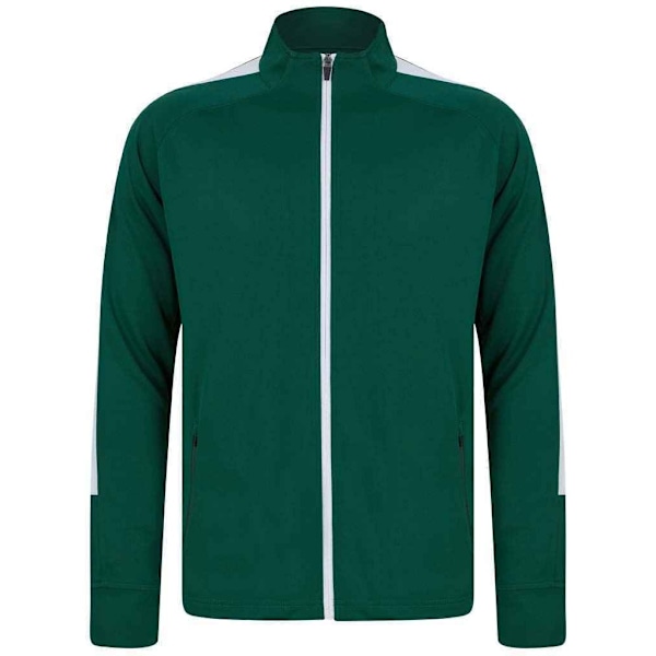 Finden & Hales Herr Knitted Träningsoverdel 3XL Flaskgrön/Vit Bottle Green/White 3XL