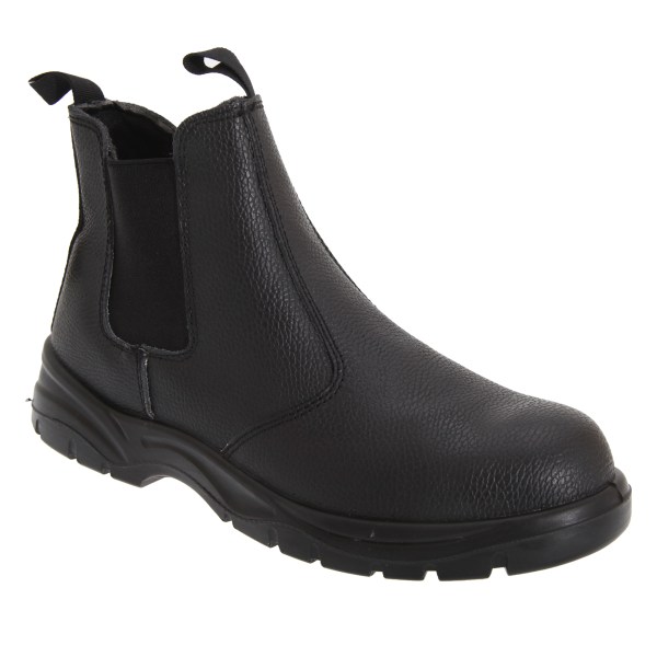 Grafters Herr Grain Leather Chelsea Safety Boots 12 UK Black Black 12 UK