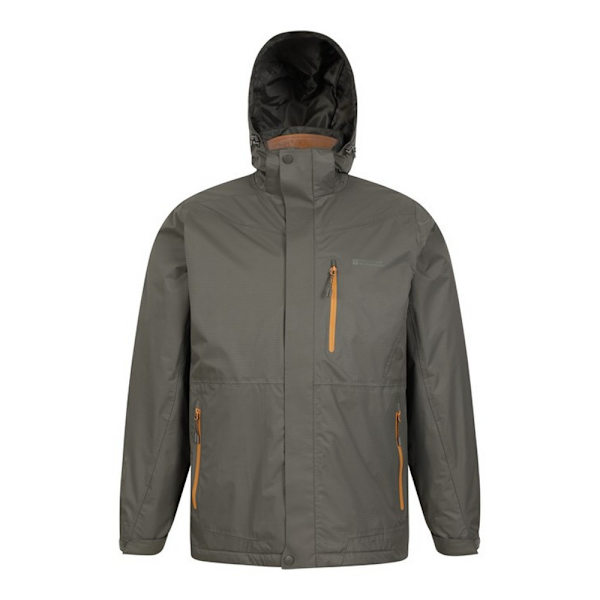 Mountain Warehouse Mens Bracken Extreme 3 i 1 Vattentät Jacka Dark Green XXS