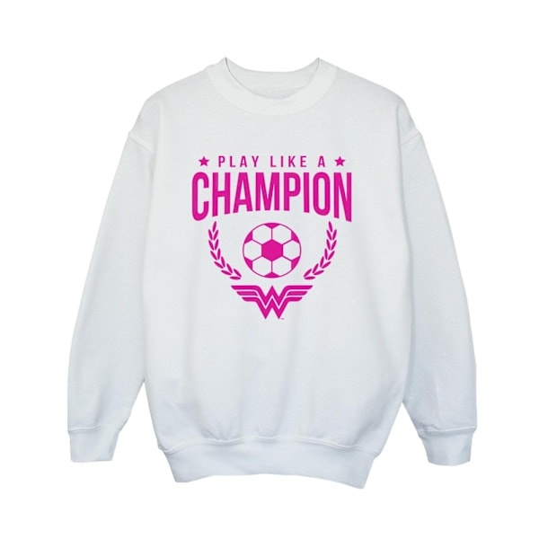 DC Comics Boys Wonder Woman Spela som en mästare Sweatshirt 12- White 12-13 Years