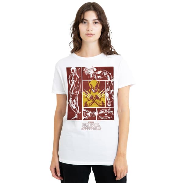 Deadpool & Wolverine Dam T-shirt M Vit White M
