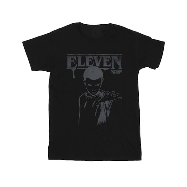 Netflix Girls Stranger Things Dark Eleven Bomull T-shirt 7-8 år Black 7-8 Years