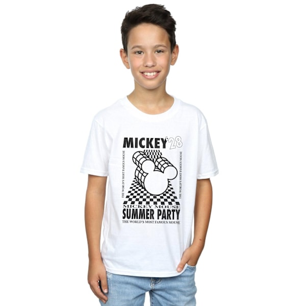 Disney Boys Mickey Mouse Summer Party T-Shirt 9-11 år Vit White 9-11 Years