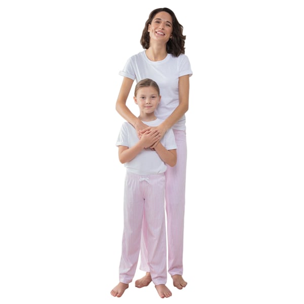 Towel City Barnpyjamas för barn/barn 5-6 år Vit/Heather White/Heather Grey 5-6 Years