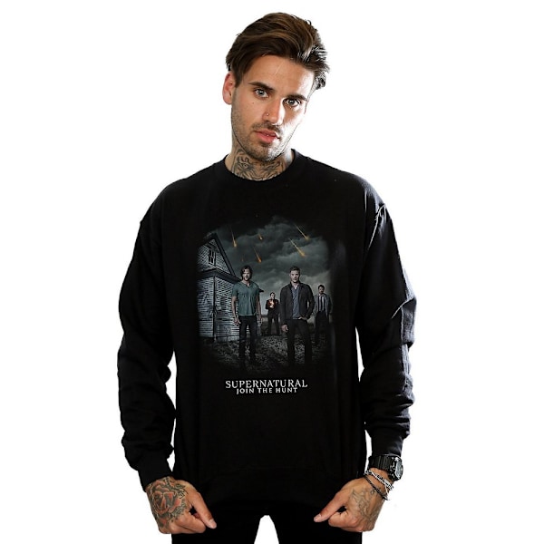 Supernatural Mens Meteor Shower Sweatshirt 3XL Svart Black 3XL