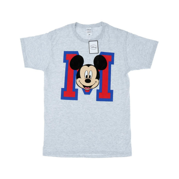 Disney Män Musse Pigg M Face T-shirt L Ljunggrå Heather Grey L