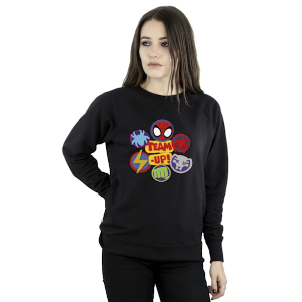 Marvel Dam/Damer Spidey And His Amazing Friends Team Up Sweatshirt Black 3XL