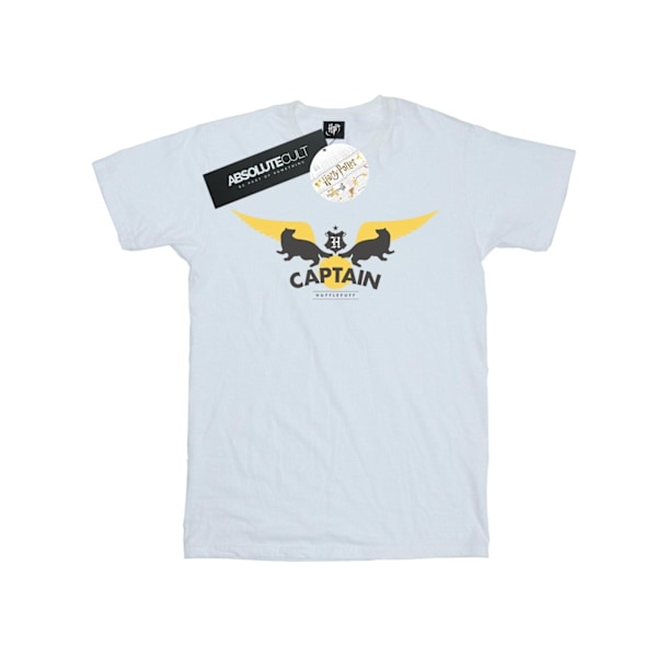 Harry Potter Pojkar Hufflepuff Kapten T-Shirt 7-8 År Vit White 7-8 Years