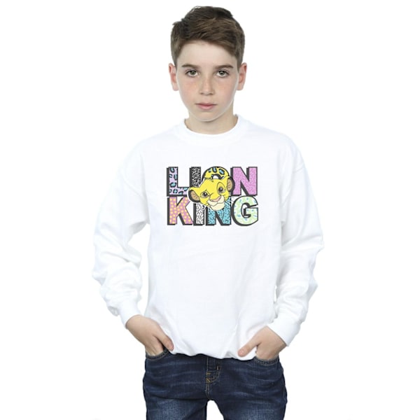 Disney Boys The Lion King Mönsterlogotyp Sweatshirt 3-4 år Vit White 3-4 Years