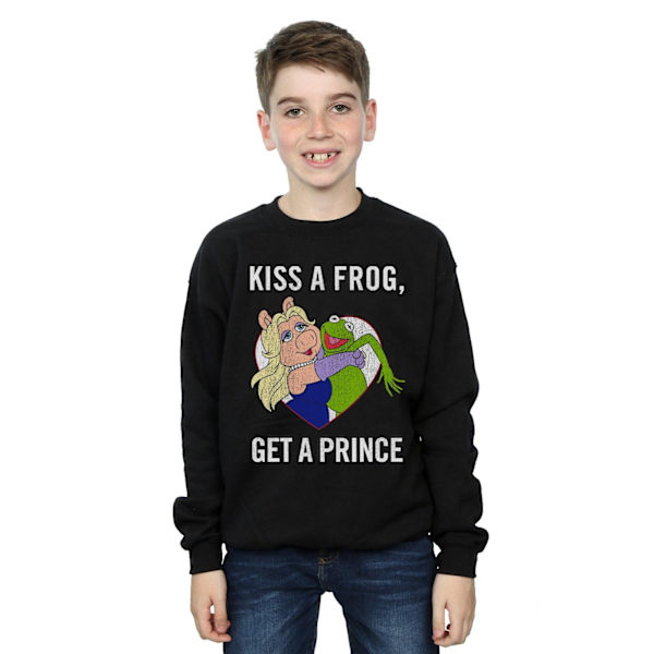 Disney Boys The Muppets Kiss A Frog Sweatshirt 5-6 år Svart Black 5-6 Years