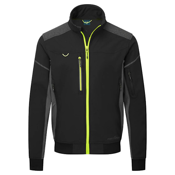 Portwest EV4 Softshell Bomberjacka för män, 3 lager, L, Svart Black L