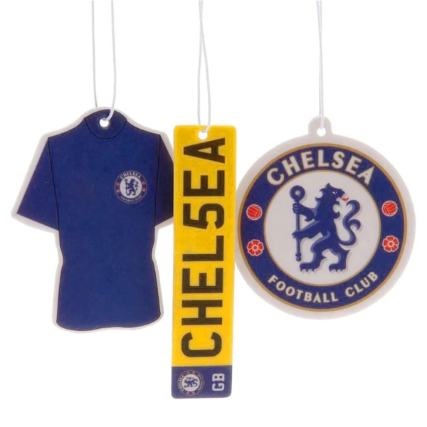 Chelsea FC Luftfräschare för hängande bilar (paket med 3) One Size Blå/ Blue/Yellow/White One Size