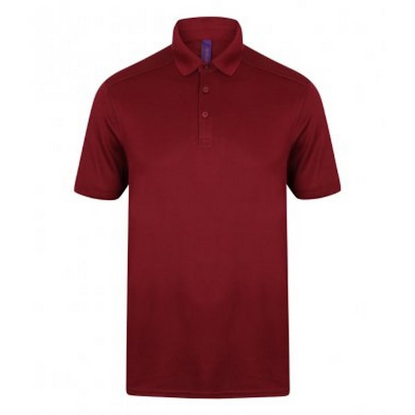 Henbury Herr Stretch Microfine Pique Poloskjorta L Bourgogne Burgundy L