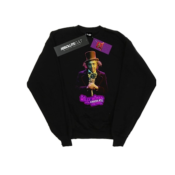 Willy Wonka Och Chokladfabriken Flickor Mörk Pose Sweatshirt Black 7-8 Years