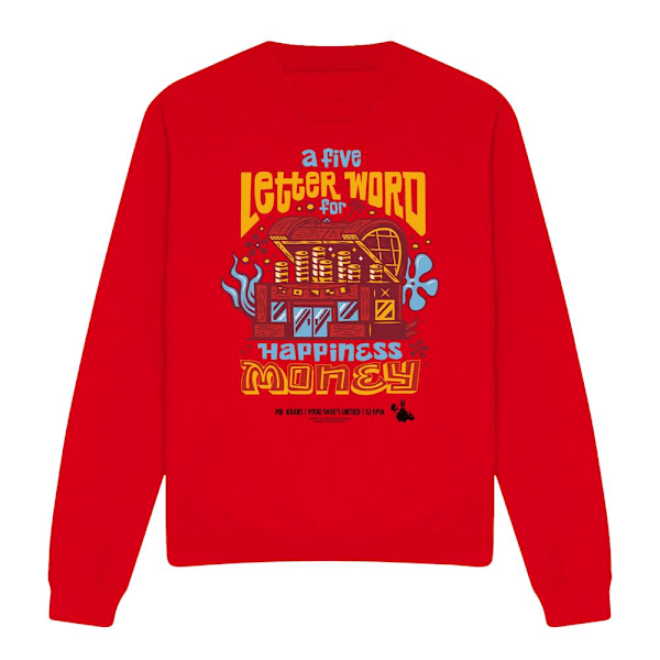 SvampBob Fyrkant Unisex Vuxen Pengar Herr Krabba Sweatshirt XL Red XL
