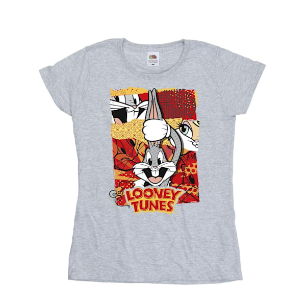 Looney Tunes Dam/Damer Bugs Rabbit Comic Nyår Bomull T- Sports Grey M