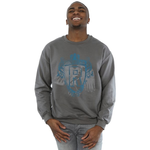 Harry Potter Herr Ravenclaw Raven Crest Sweatshirt L Charcoal Charcoal L