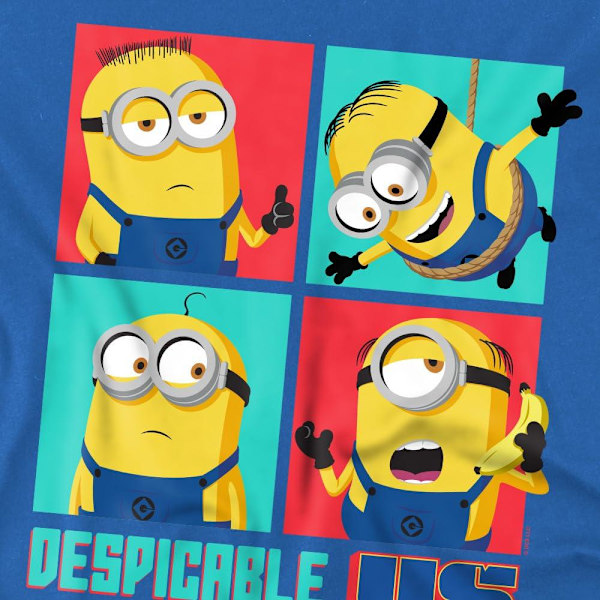 Despicable Me 4 Barn/Kids Minions Kvadratisk T-shirt 5-6 År Royal Blue 5-6 Years