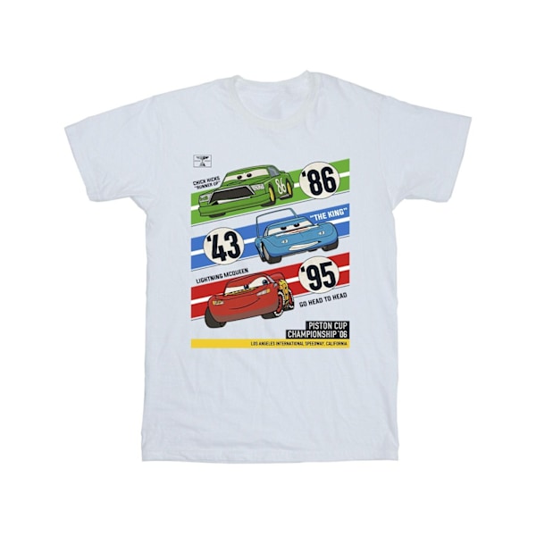 Disney Girls Cars Piston Cup Champions Bomull T-shirt 7-8 år White 7-8 Years