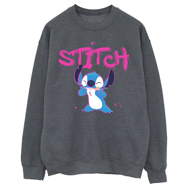 Disney Pojkar Lilo och Stitch Graffiti Sweatshirt 3-4 År Mörk Dark Heather Grey 3-4 Years