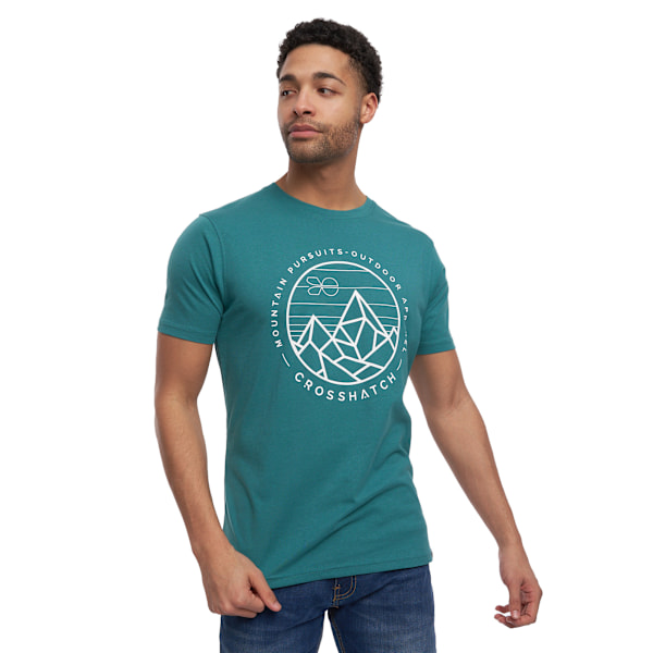 Crosshatch herr Talung Marl T-shirt L grön Green L