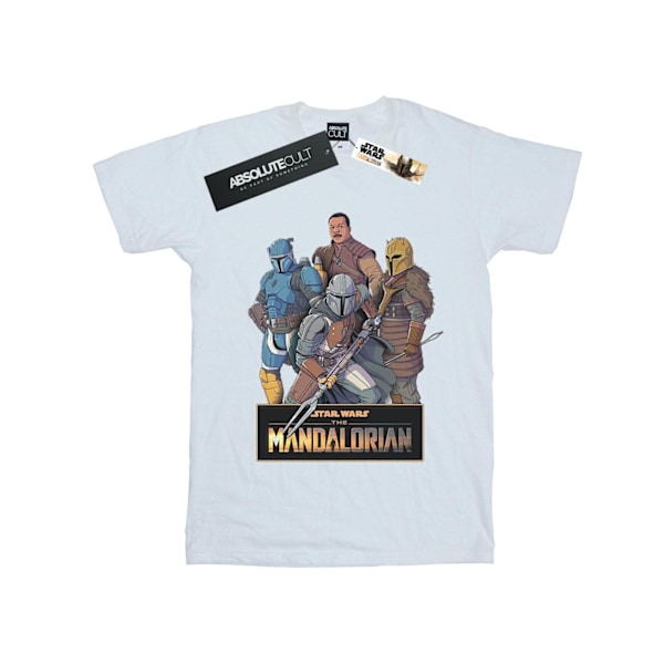 Star Wars The Mandalorian Character Collage T-shirt för män 5XL Vit White 5XL