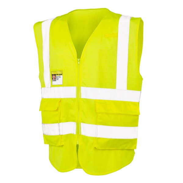 SAFE-GUARD by Result Herr Executive Cool Mesh Säkerhetsväst S Flu Fluorescent Orange S