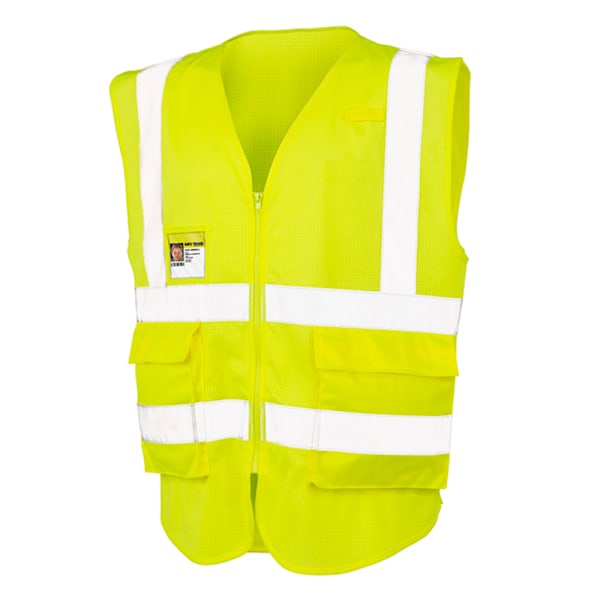 SAFE-GUARD by Result Herr Executive Cool Mesh Säkerhetsväst XXL F Fluorescent Yellow XXL