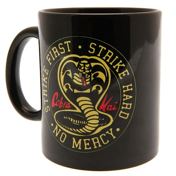 Cobra Kai Strike First No Mercy Mug En Storlek Svart/Gul Black/Yellow One Size