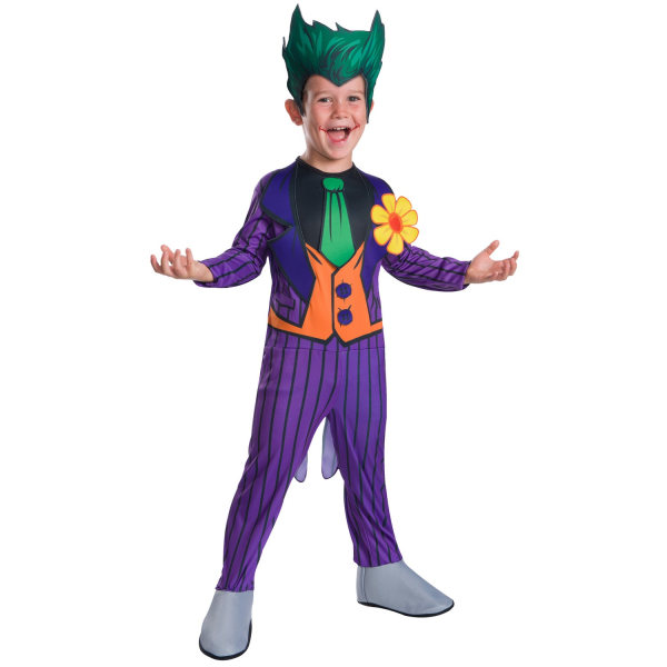 Joker Klassisk kostym för barn/barn M Lila/Orange/Grön Purple/Orange/Green M