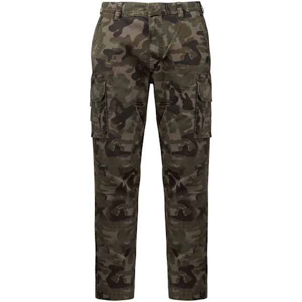 Kariban Herr Twill Camo Cargo Byxor 40R Grön/Svart/Brun Ca Green/Black/Brown Camo 40R