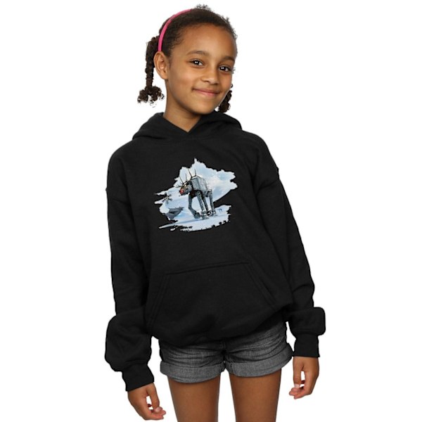 Star Wars Girls Christmas AT-AT Ren Hoodie 12-13 år Svart Black 12-13 Years