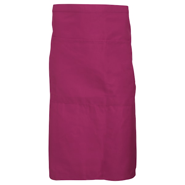 Dennys Unisex Catering Midjeförkläde med Ficka (2-pack) Claret One Size
