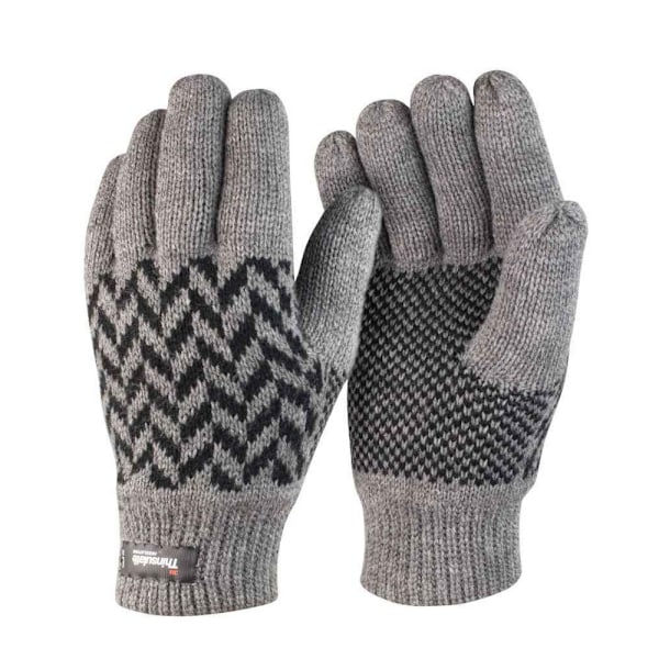 Result Winter Essentials Unisex Vuxen Thinsulate Mönstrade Handskar Grey/Black S-M