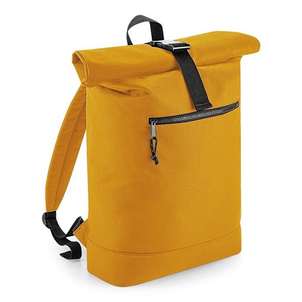 Bagbase Rullad Topp Ryggsäck i Återvunnet Material One Size Senapsgul Mustard Yellow One Size