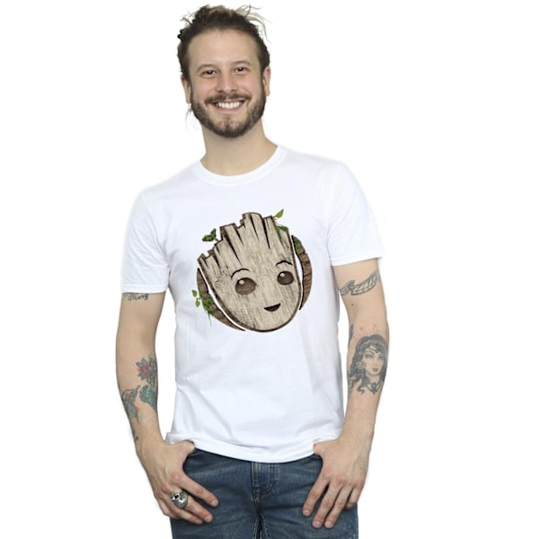 Marvel herr I Am Groot trähuvud T-shirt XL vit White XL