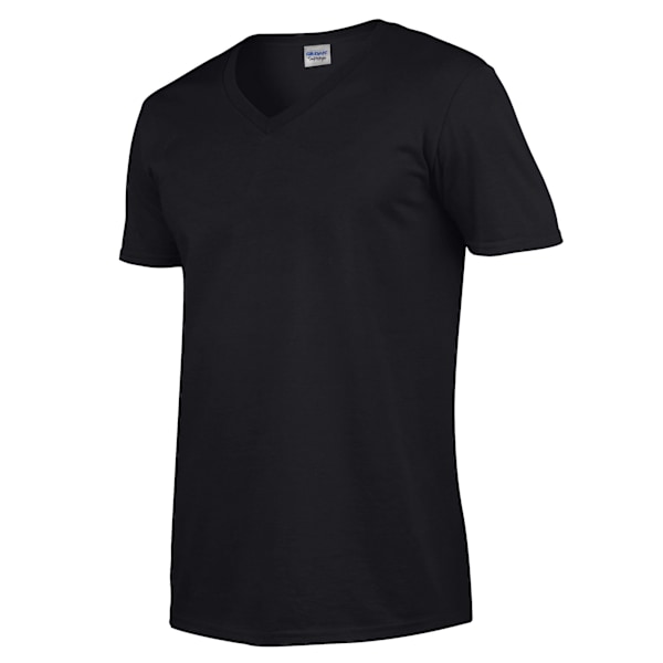 Gildan Unisex Vuxen Softstyle V-ringad T-shirt S Svart Black S